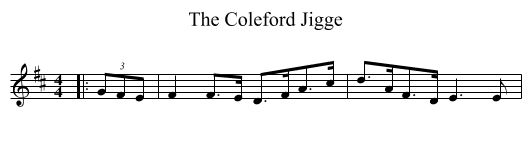 The Coleford Jigge - staff notation