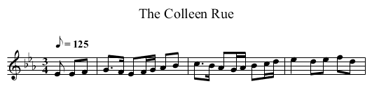 The Colleen Rue - staff notation