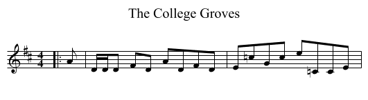 The College Groves - staff notation