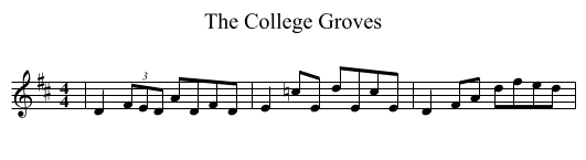 The College Groves - staff notation