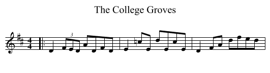 The College Groves - staff notation