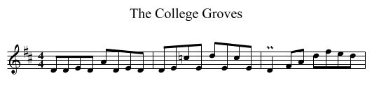 The College Groves - staff notation