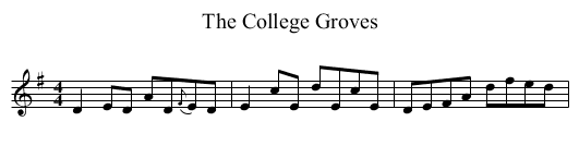 The College Groves - staff notation