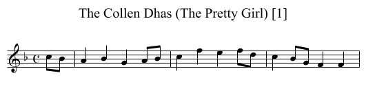 The Collen Dhas (The Pretty Girl) [1] - staff notation