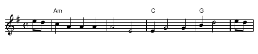 The Collier's Daughter   [Am] - staff notation