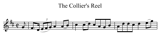 The Collier's Reel - staff notation