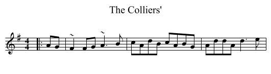 The Colliers' - staff notation