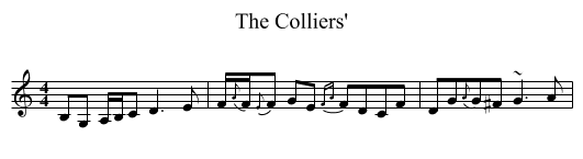 The Colliers' - staff notation
