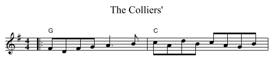 The Colliers' - staff notation