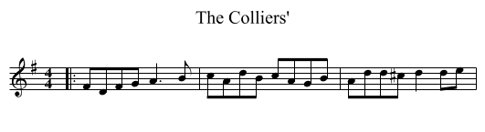 The Colliers' - staff notation