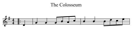 The Colosseum - staff notation