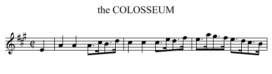 the COLOSSEUM - staff notation