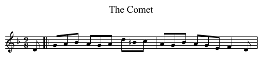 The Comet - staff notation