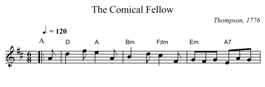 The Comical Fellow - staff notation