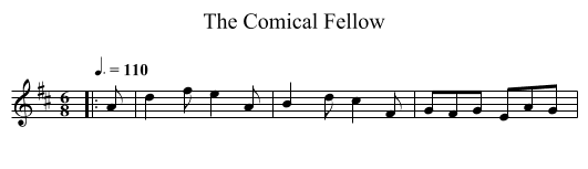 The Comical Fellow - staff notation