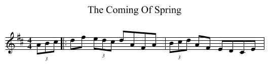 The Coming Of Spring - staff notation