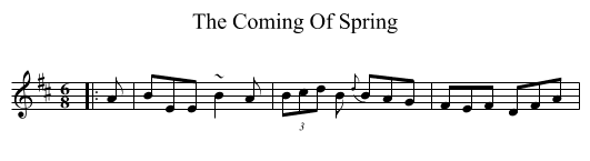 The Coming Of Spring - staff notation