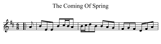 The Coming Of Spring - staff notation