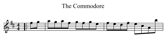The Commodore - staff notation