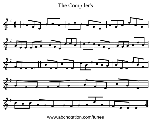The Compiler's - staff notation