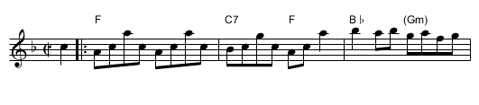 the Concert Hornpipe - staff notation