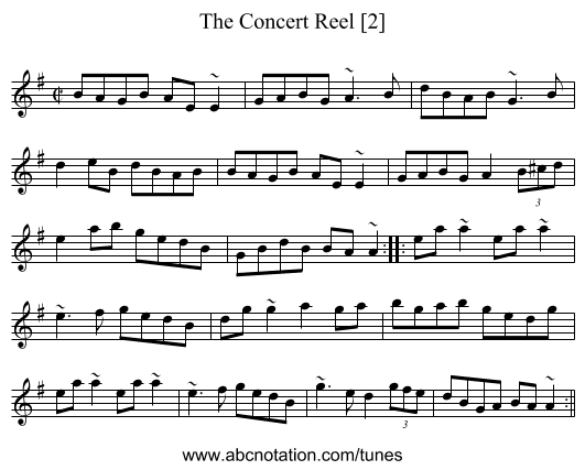 The Concert Reel [2] - staff notation