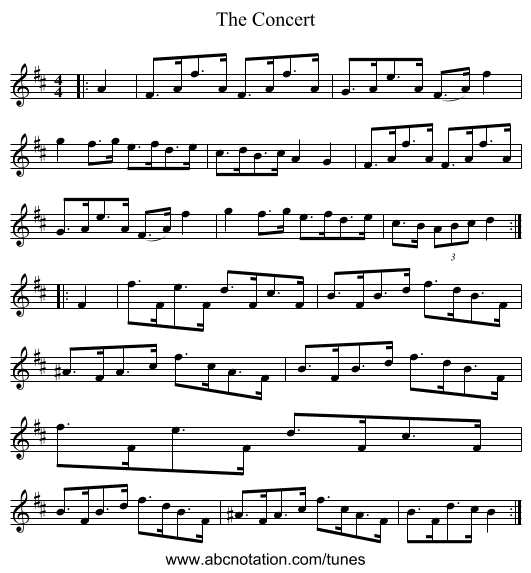 The Concert - staff notation