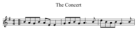 The Concert - staff notation