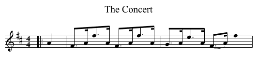 The Concert - staff notation