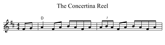 The Concertina Reel - staff notation