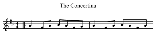The Concertina - staff notation