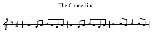 The Concertina - staff notation