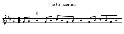The Concertina - staff notation