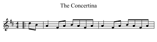 The Concertina - staff notation