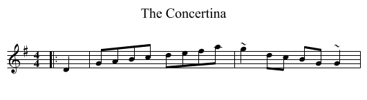 The Concertina - staff notation