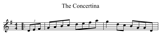 The Concertina - staff notation