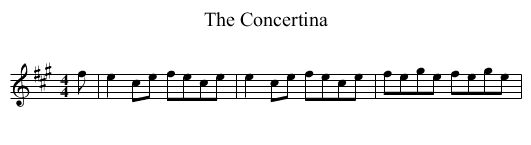 The Concertina - staff notation