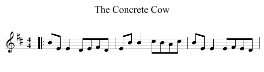 The Concrete Cow - staff notation