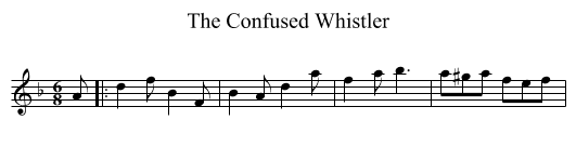 The Confused Whistler - staff notation