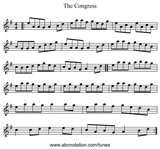 The Congress - staff notation