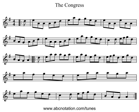 The Congress - staff notation