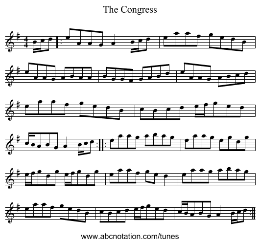 The Congress - staff notation