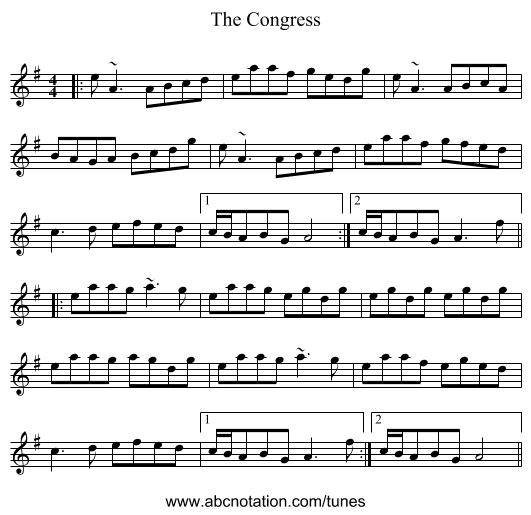 The Congress - staff notation