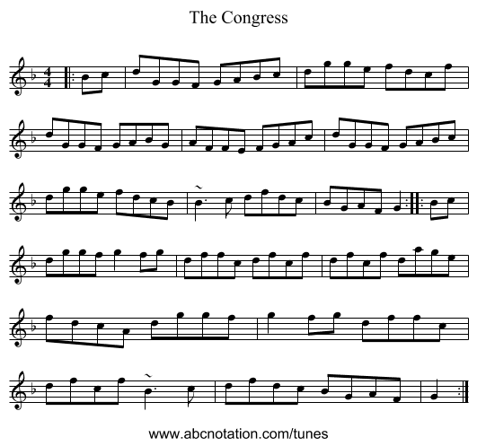 The Congress - staff notation