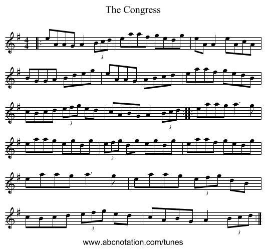 The Congress - staff notation