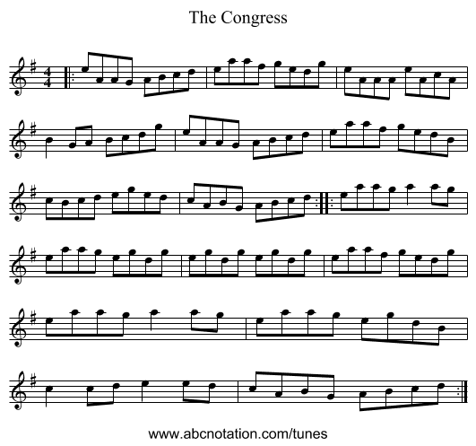 The Congress - staff notation