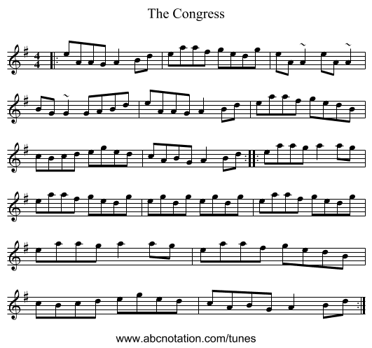 The Congress - staff notation