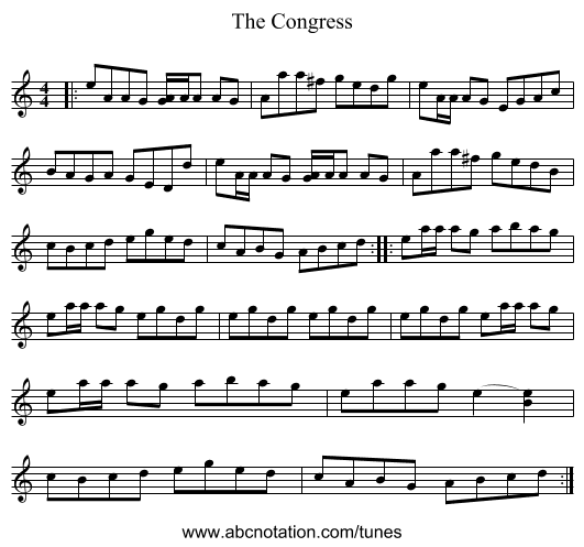 The Congress - staff notation