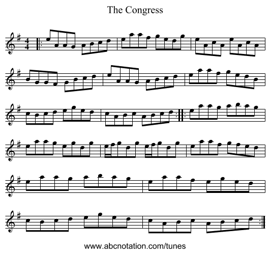 The Congress - staff notation