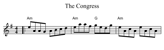 The Congress - staff notation